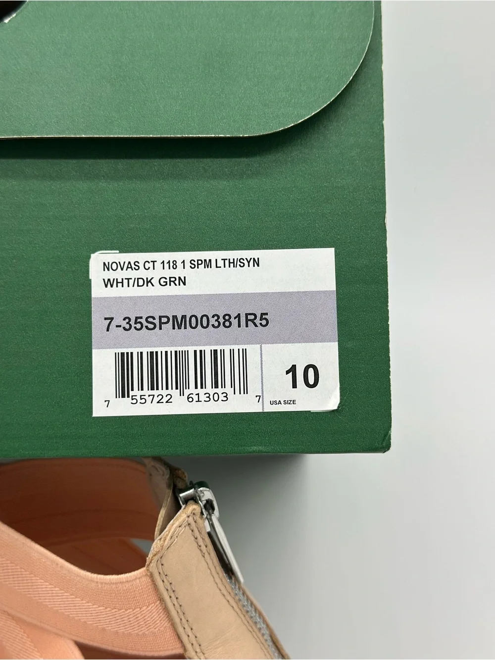 Lacoste Peach Elastic Crossover Wedge Sandals